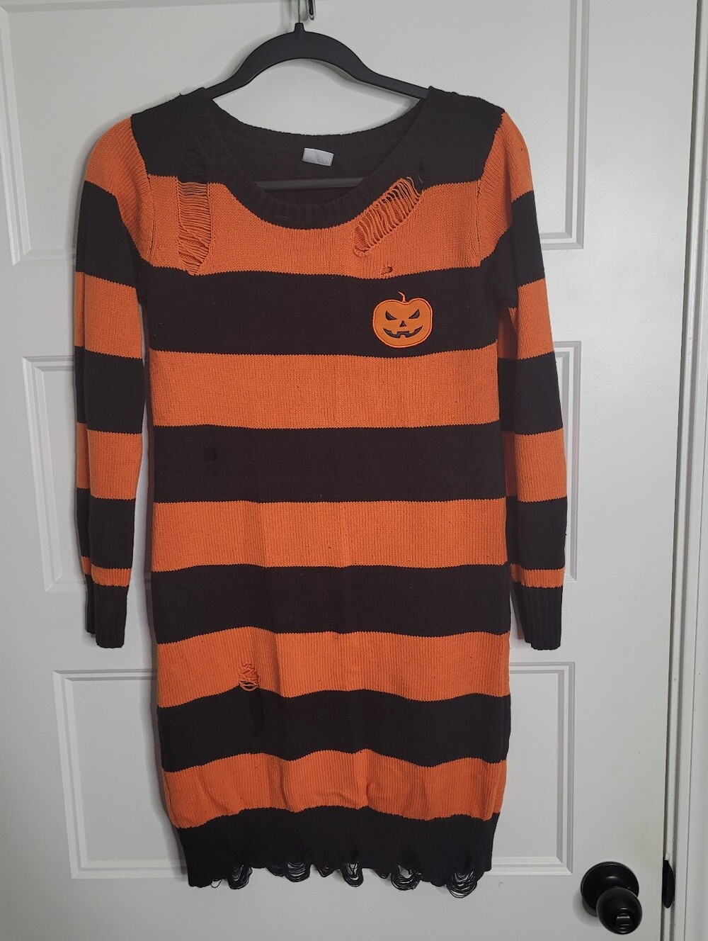 Spirit Halloween Adult Pumpkin Sweater Dress Size S